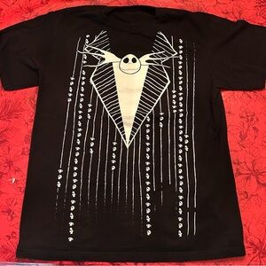 Black Graphic Jack Skellington Men’s Shirt